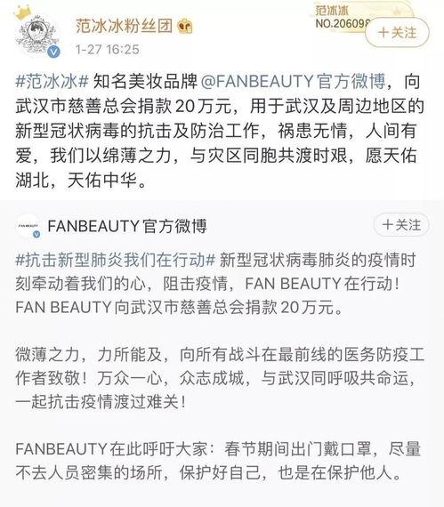 武汉疫情捐款的明星网红,武汉疫情捐款中的明星网红力量”