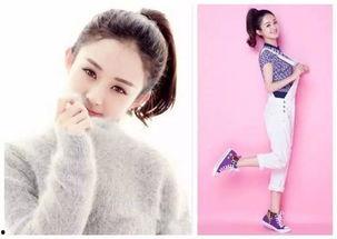 明星网红马尾辫图片女,网红明星的时尚演绎